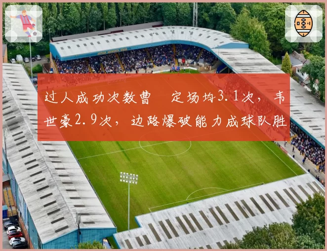 过人成功次数曹赟定场均3.1次,韦世豪2.9次,边路爆破能力成球队胜负手